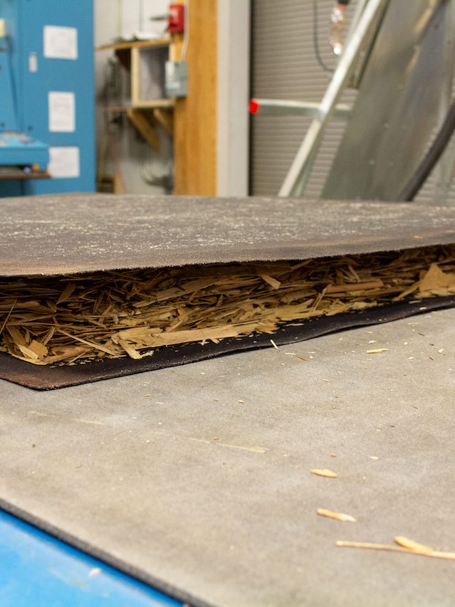 Oriented Stranfd Board (OSB) before processing